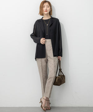 シアー ダブルブレスト ニット ジャケット