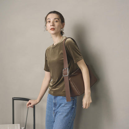 スクエア ビッグバックル ショルダーバッグ