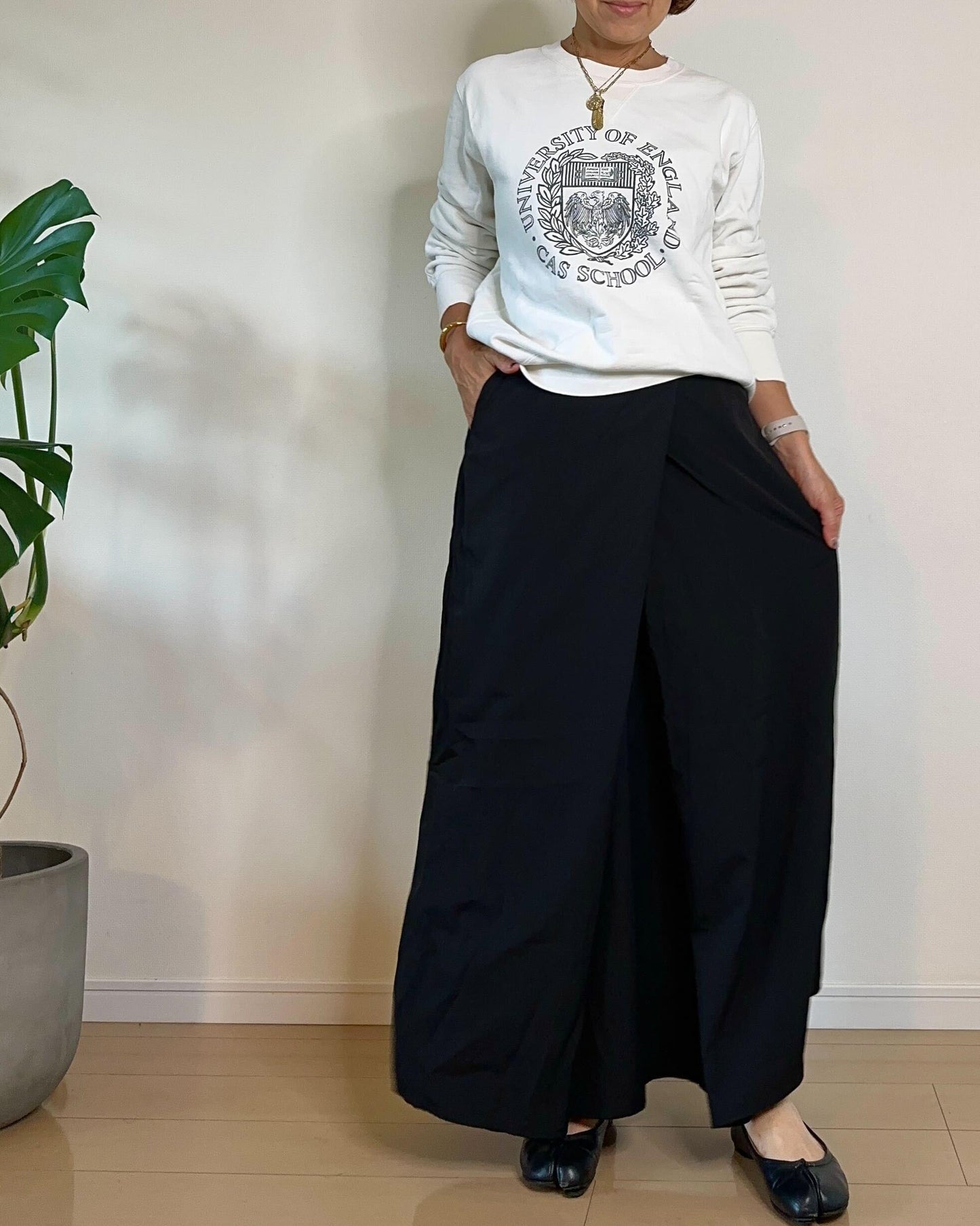 ラップ風ロングスカート