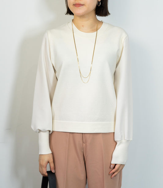 布帛切り替えコンパクトニット