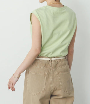 USAコットンコンパクトノースリーブカットソー