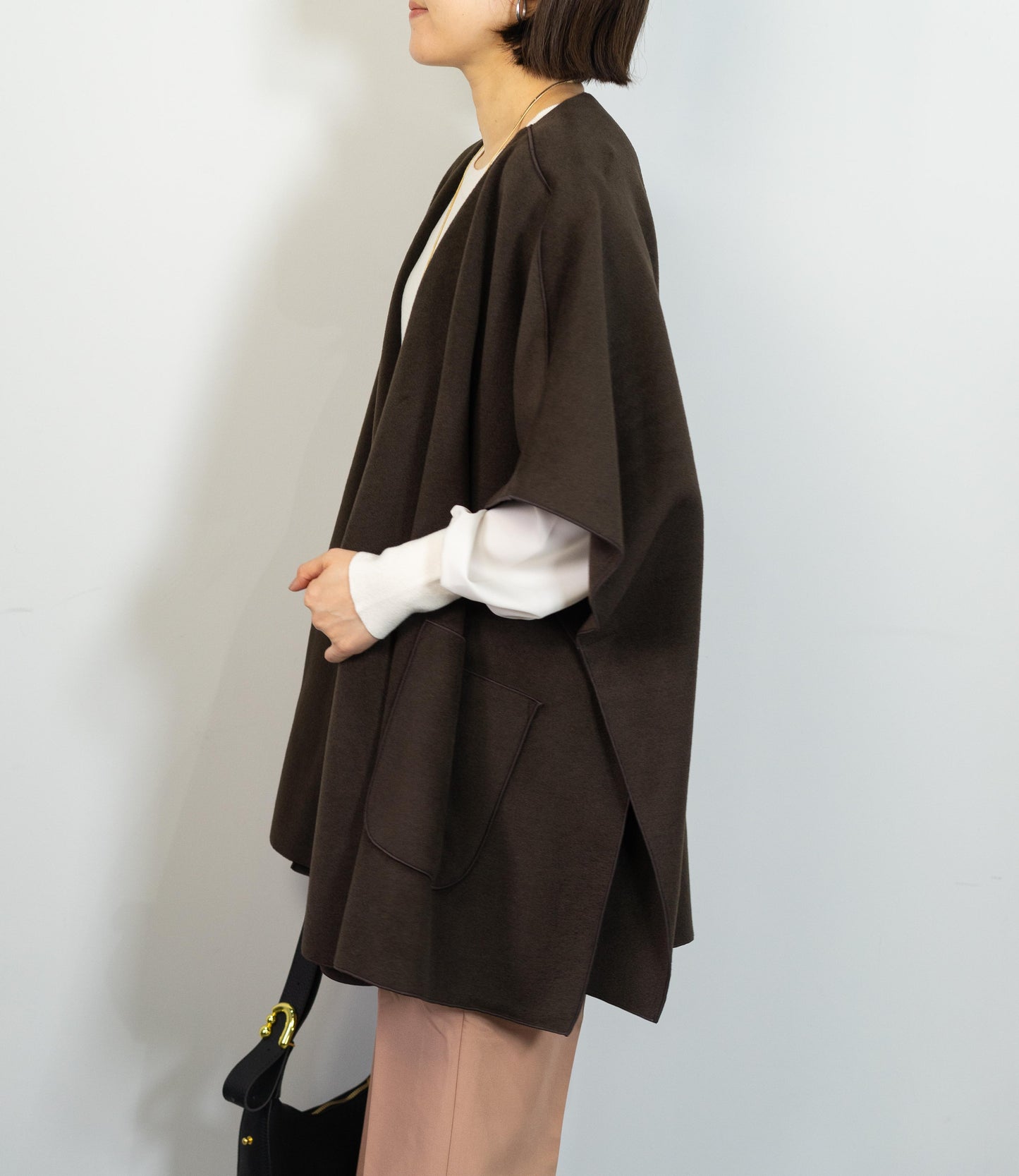 ニットパイル着流しアウター