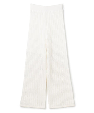 シースルーケーブルニット パンツ