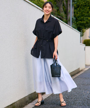 ヴィンテージシアー ギャザーワイドパンツ