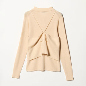 ポロニット カーディガン × ビスチェ ニット セット