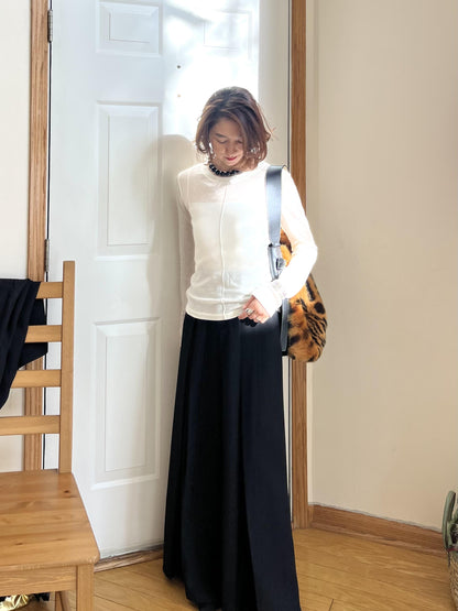 ウール混シアーTシャツ