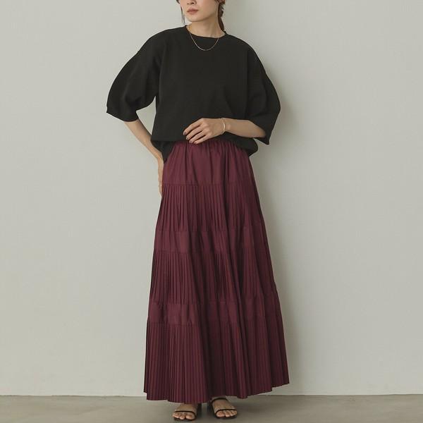 ぽわん5分袖ニットプルオーバー