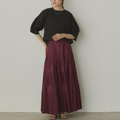 ぽわん5分袖ニットプルオーバー