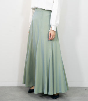 シャンブレーパネルスカート