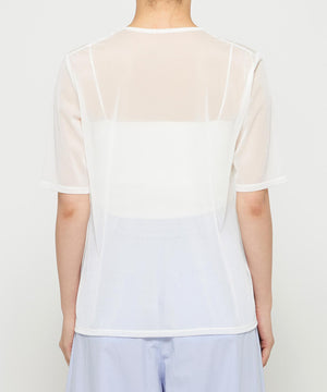 トリコットシフォン ハーフスリーブカットソー