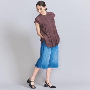 レザーライク オープントゥ バックストラップミュール