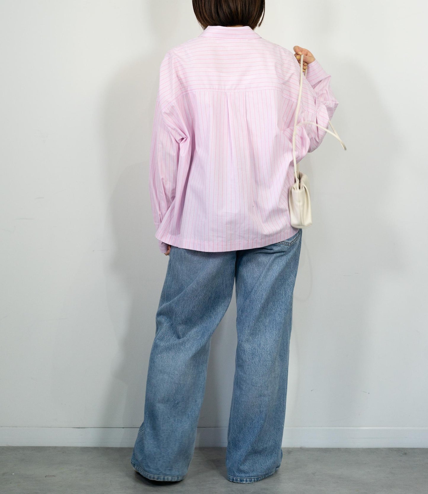 先染めストライプシャツ