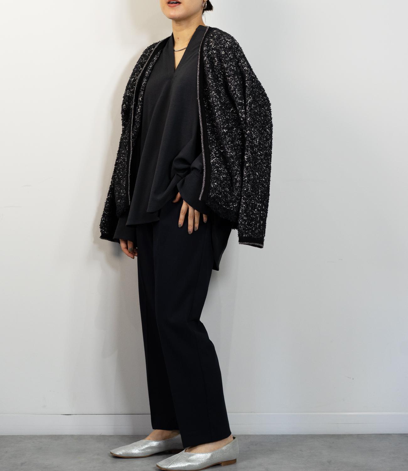 ファンシーヤーンVネックニットコーディガン