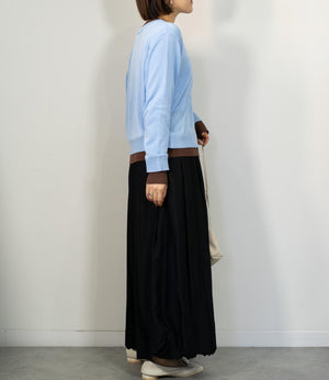 レイヤード風バイカラーカーディガン