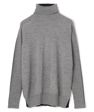 LA MONNAIE / バイカラーウールタートルニット