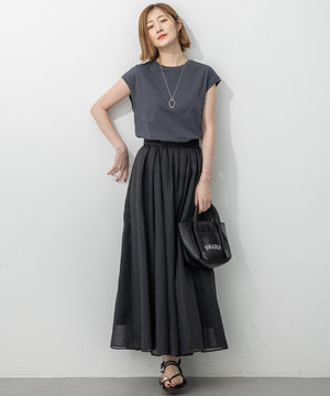 コンパクトヤーン フレンチスリーブ Tシャツ