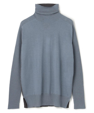 LA MONNAIE / バイカラーウールタートルニット