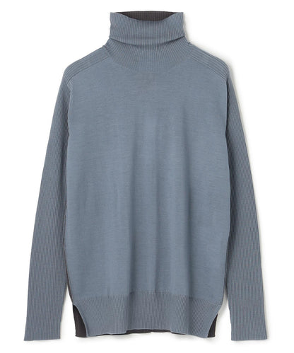 LA MONNAIE / バイカラーウールタートルニット