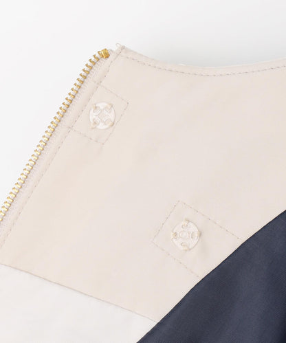 2WAYノーカラーダウン ジャケット