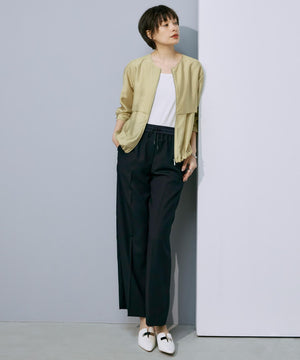 リヨセルナイロンワッシャー ノーカラーブルゾン