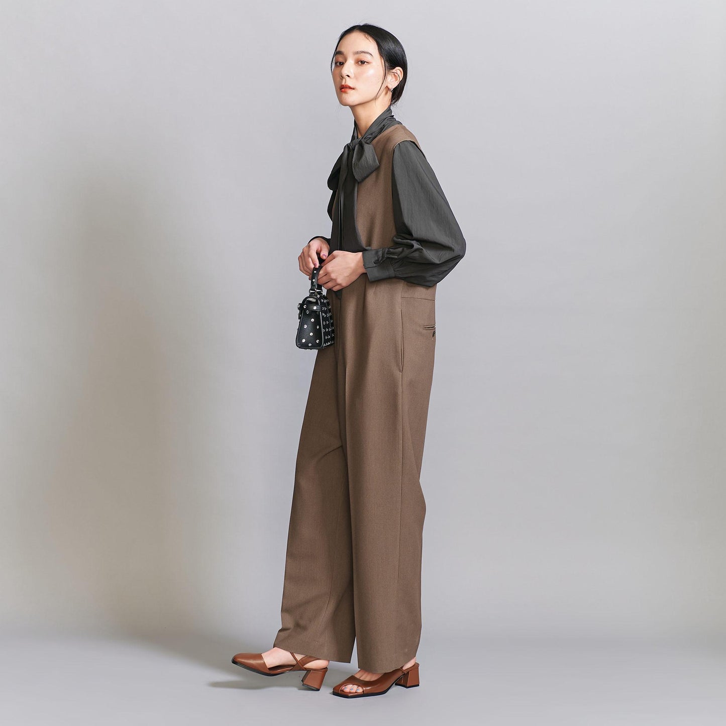 【WEB限定 Wardrobe DAILY MINIMAL】リボンタイブラウス -2WAY/ウォッシャブル-