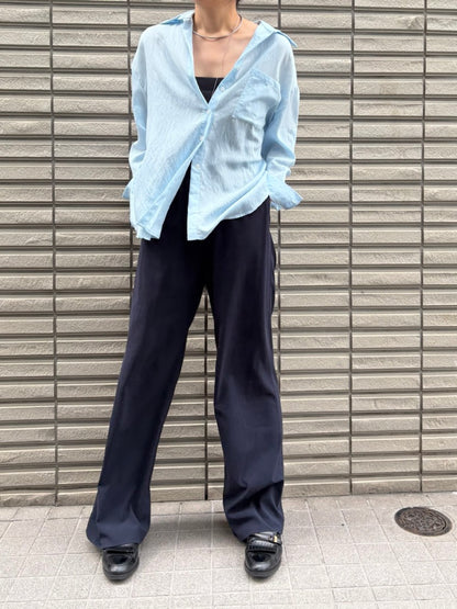 バックツイストシアーオーバーシャツ