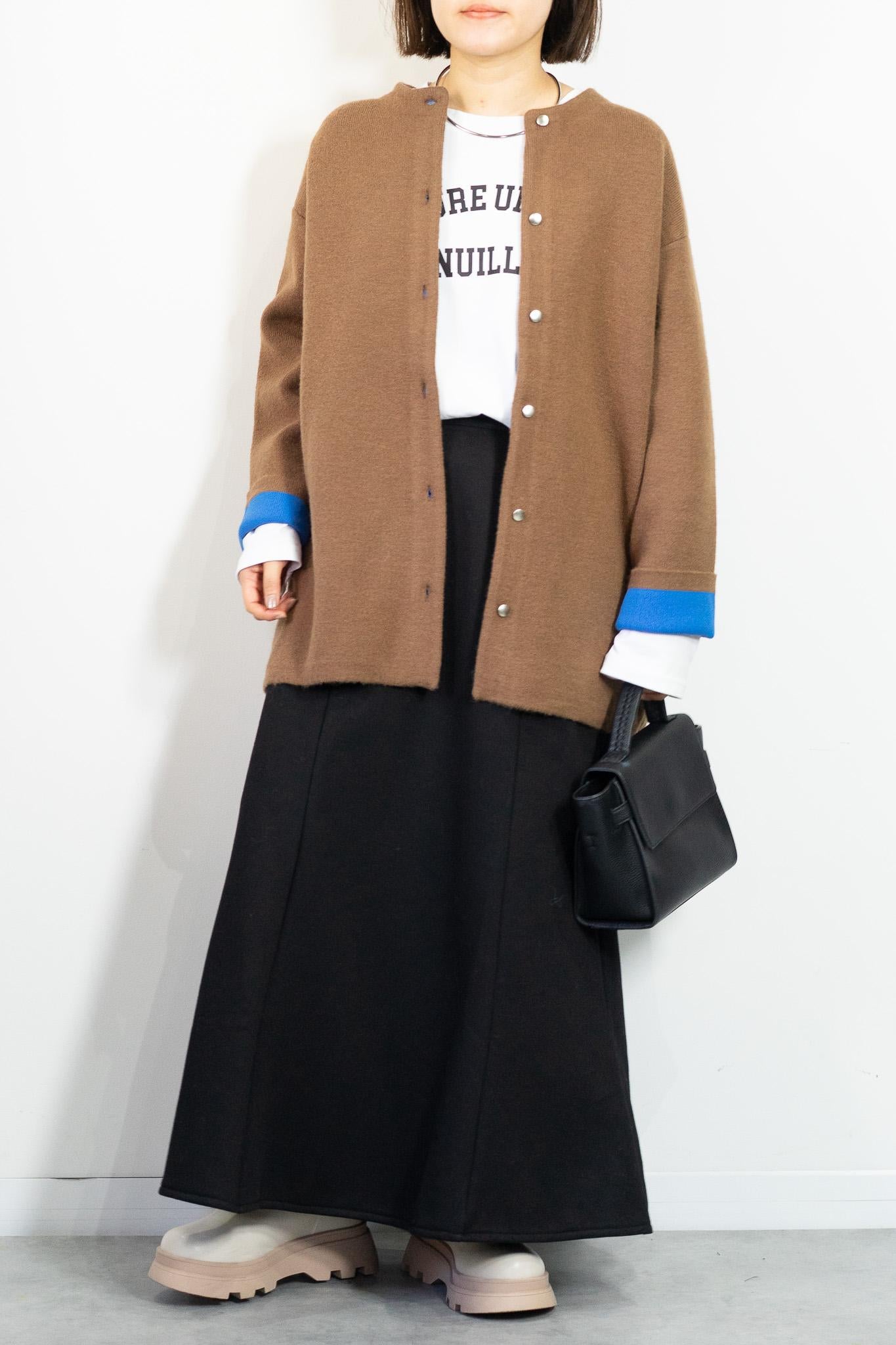 バイカラーミドルコーディガン