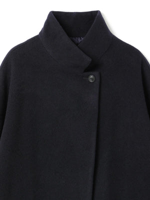 mizuiro ind ウールブレンドスタンドカラーコート