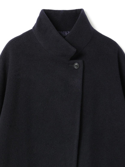 mizuiro ind ウールブレンドスタンドカラーコート