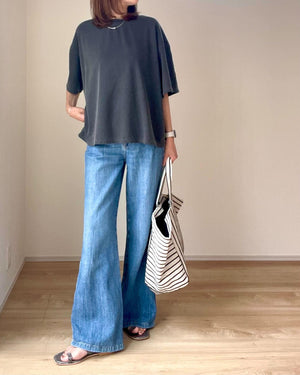 ストライプトートバッグ