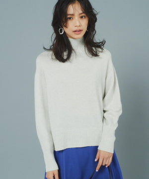 ウールカシミヤミックス ロールネック ニット