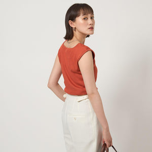 ブライトリブ フレンチスリーブ プルオーバー カットソー -制菌-