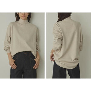 やわもちコクーンハイネックニット