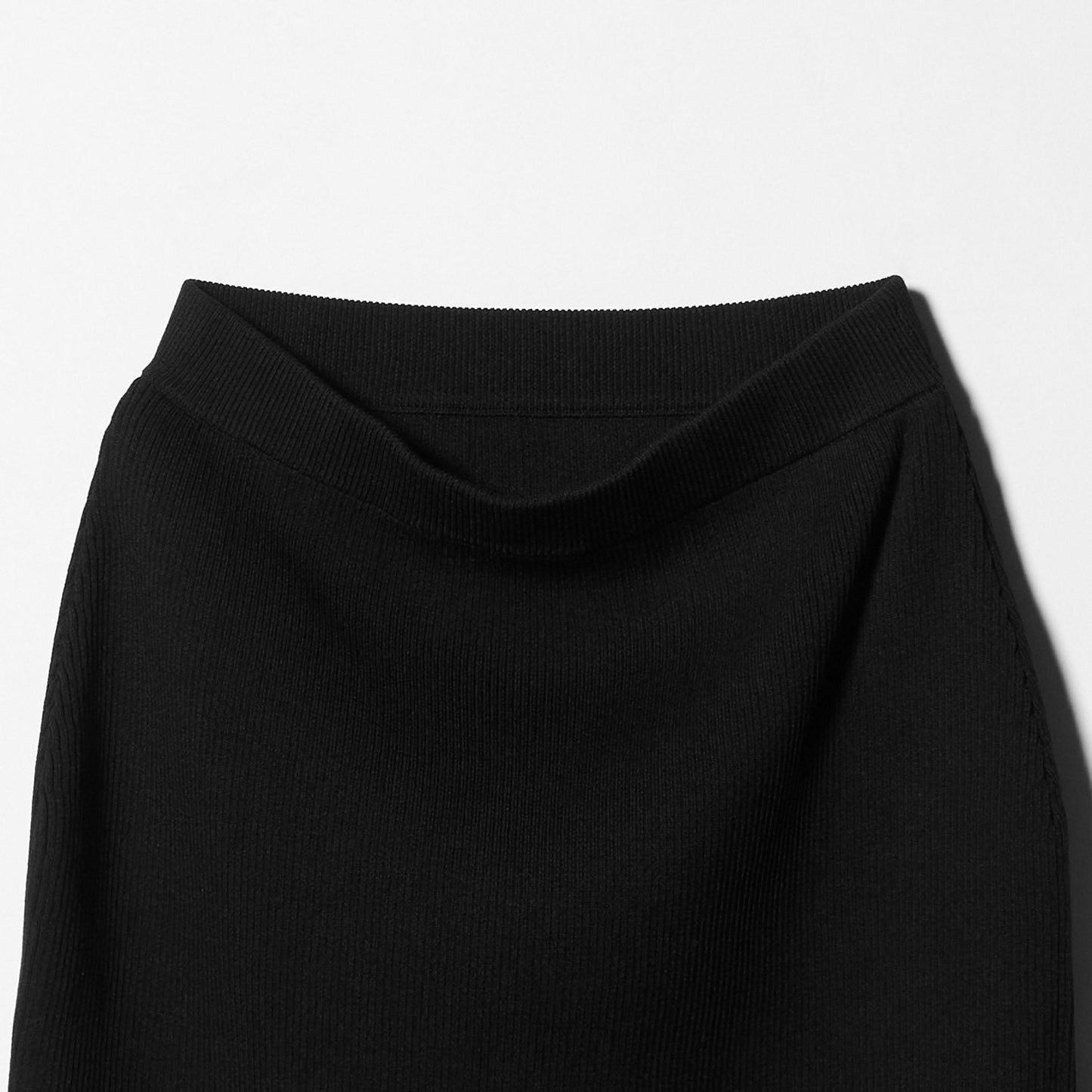 【WEB限定 Wardrobe DAILY MINIMAL】ポリエステルコットン リブニットタイトスカート ウォッシャブル