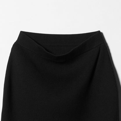 【WEB限定 Wardrobe DAILY MINIMAL】ポリエステルコットン リブニットタイトスカート ウォッシャブル
