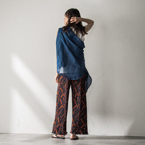 【WEB限定】オリエンタル柄クリスタルプリーツパンツ≪手洗い可能≫