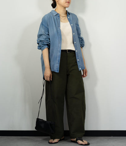 デニムライクシャツ