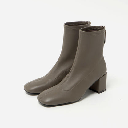 ストレッチレザー ショートブーツ60↓↑