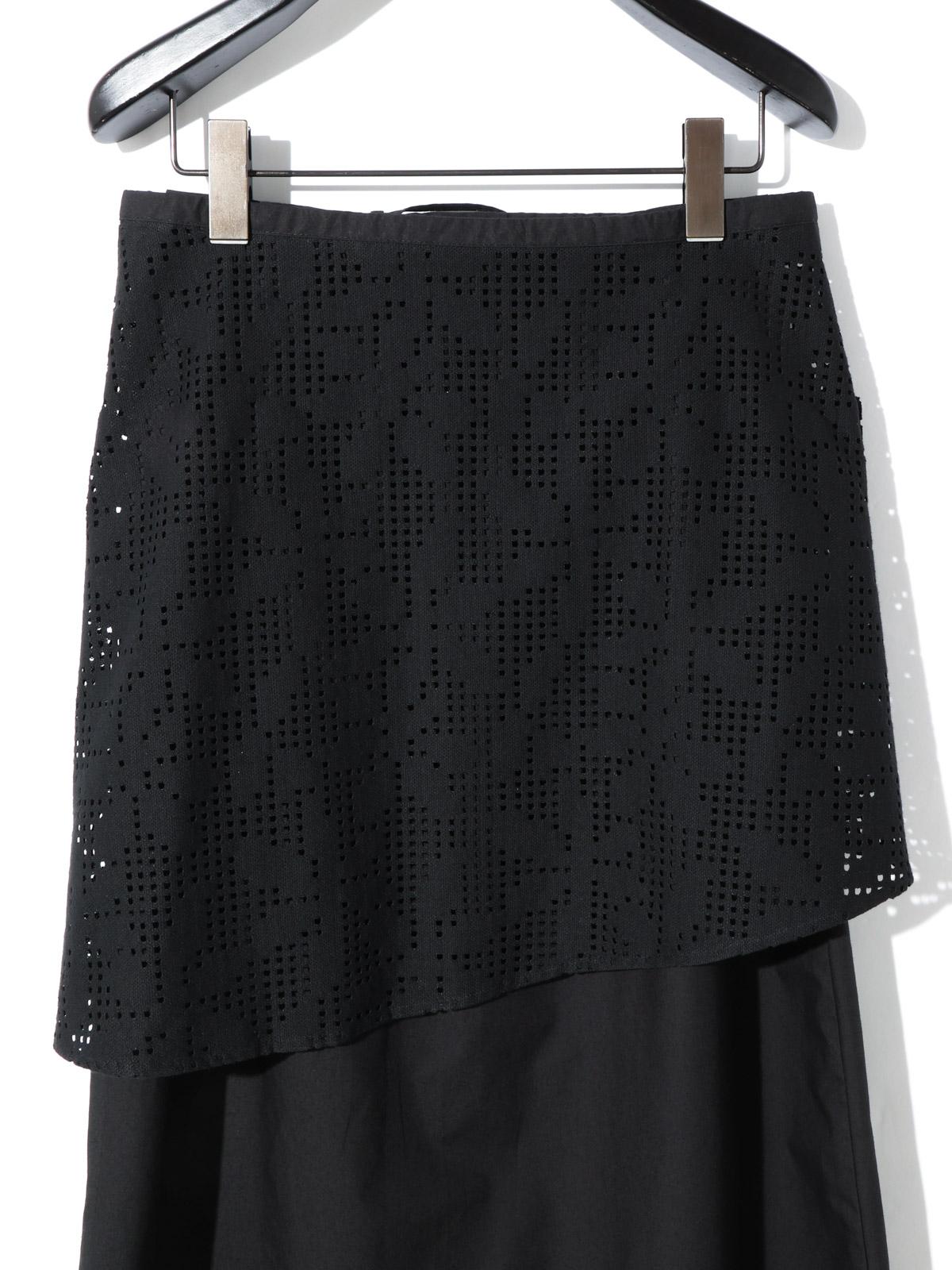 MIDIUMISOLID for Ladies レースレイヤードスカート