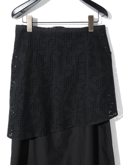 MIDIUMISOLID for Ladies レースレイヤードスカート