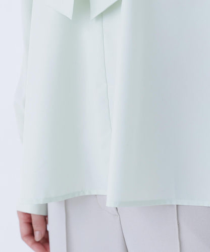 スキッパーリボンタイブラウス