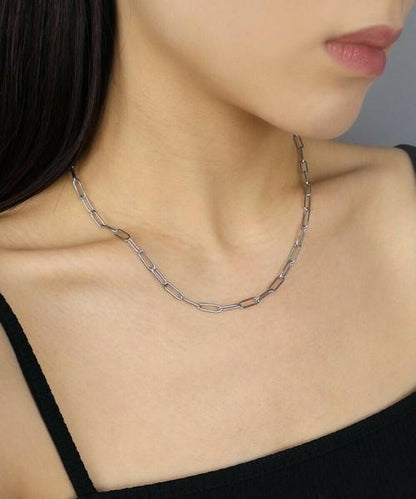 オーバルチェーンツインネックレス