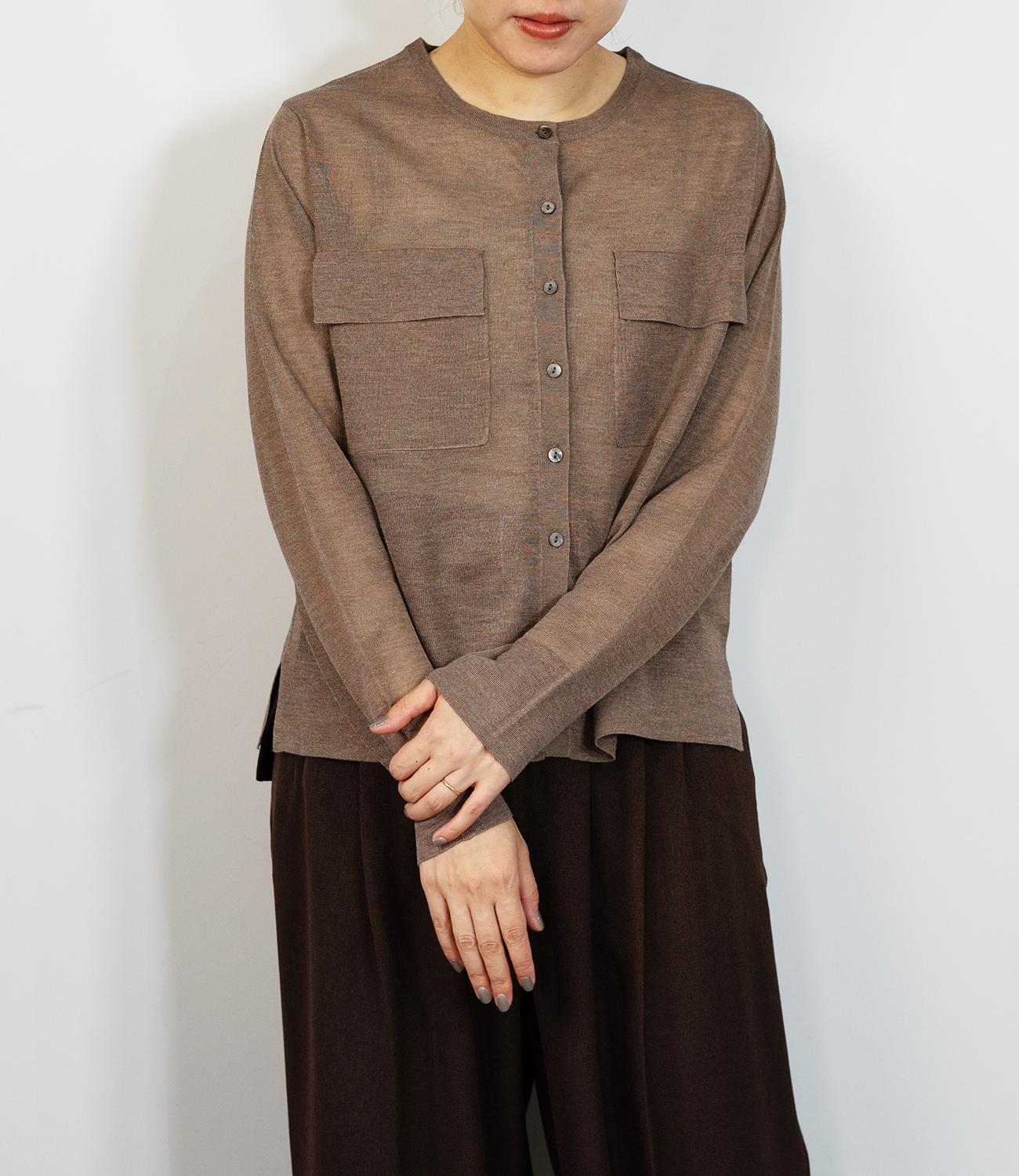 フラップポケットシアーカーディガン