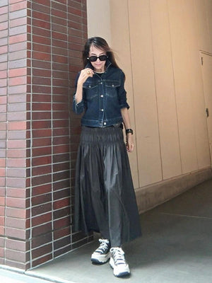 シャーリングフレアスカート