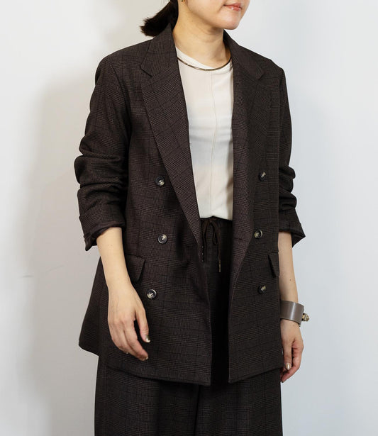 グレンチェックダブルジャケット
