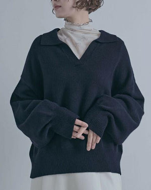 スキッパーニットプルオーバー