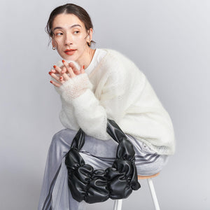 ギャザー ムーン ワンショルダーバッグ