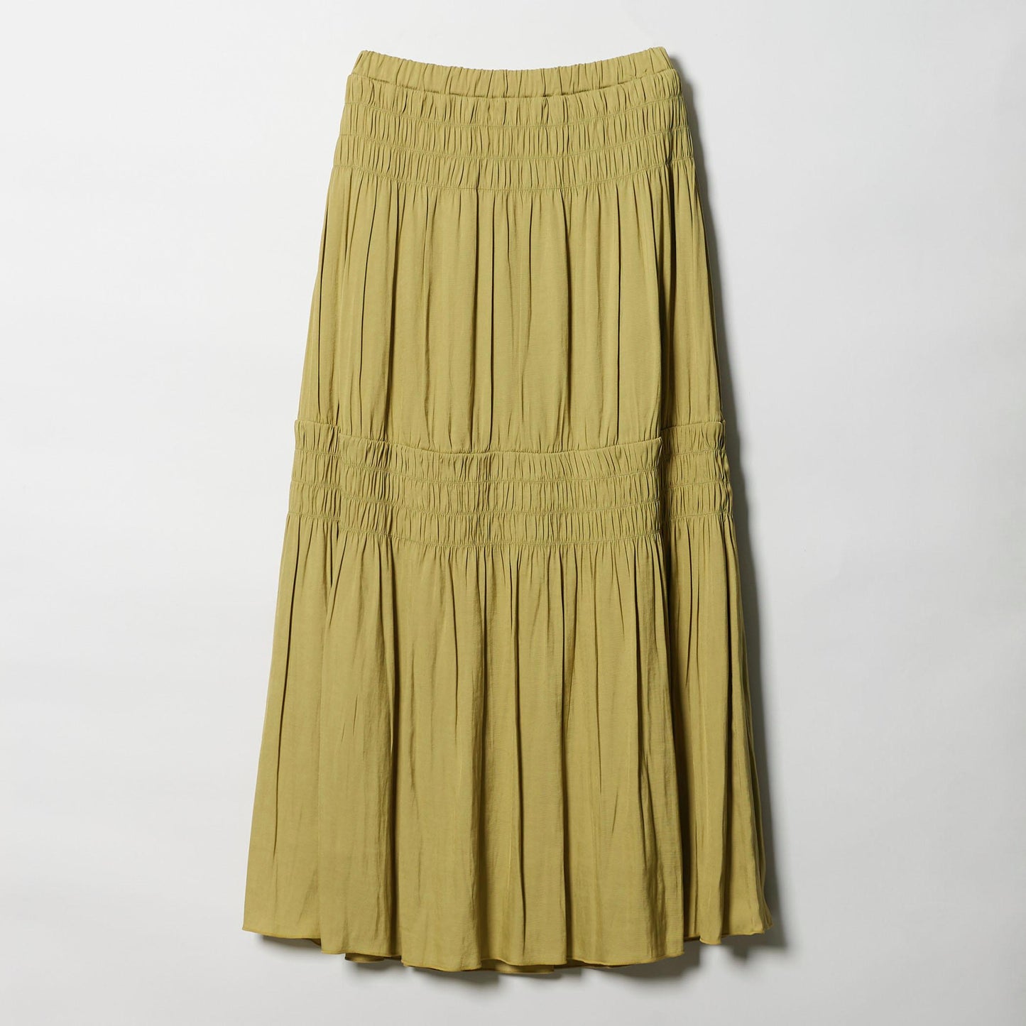 【WEB限定】シャーリング キリカエ フレアスカート