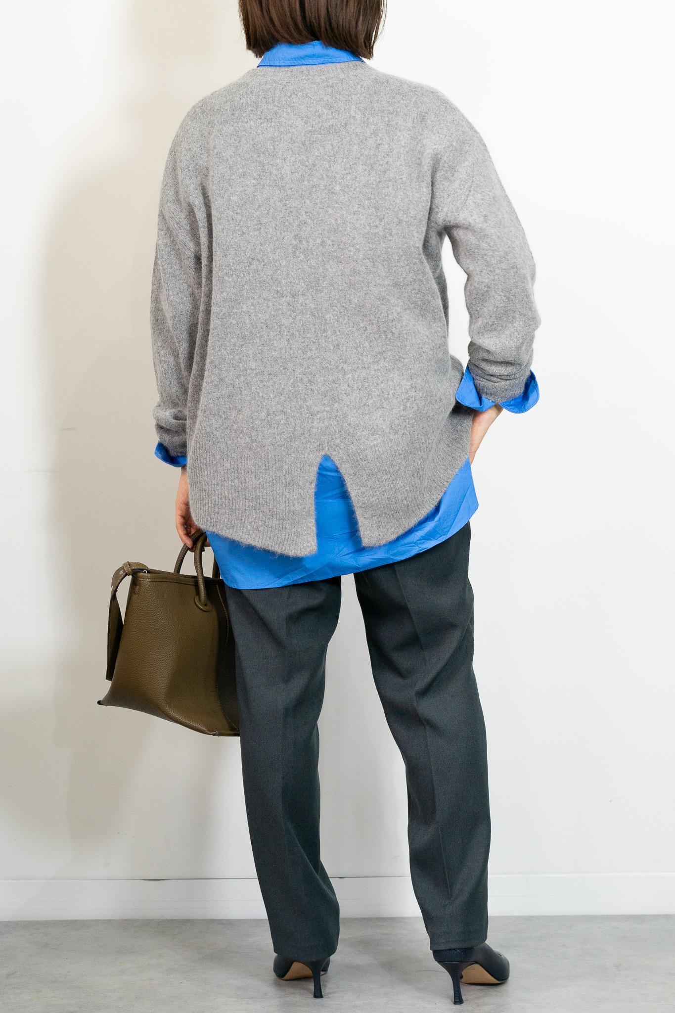 FOX混バックスリットオーバーニット