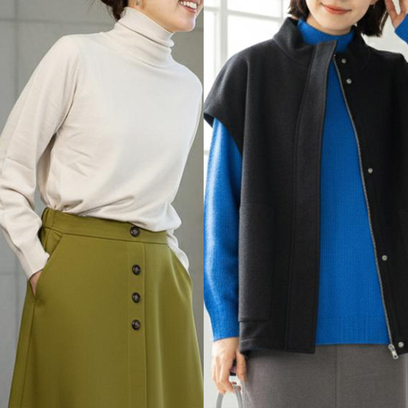 【M・Lサイズ②】スタイリストNanae監修！サイズを選べるニット＆ベスト特別セット